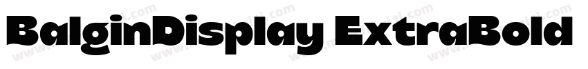 BalginDisplay ExtraBold字体字体转换